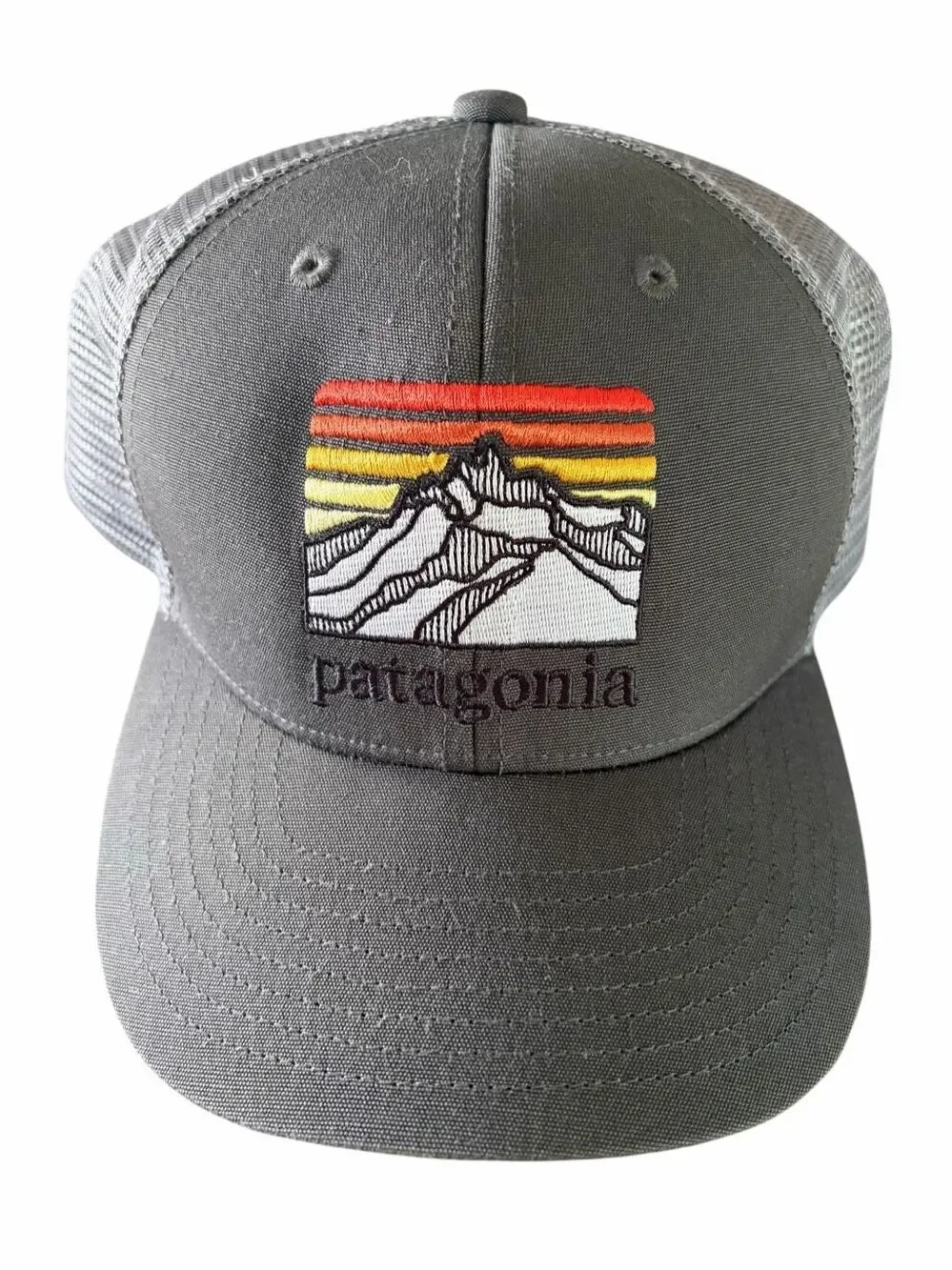 Patagonia Logo Mountain Ridge Trucker Hat Cap Youth Boy Girl Adjustable Snap